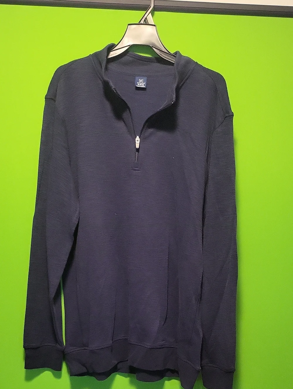 Men's Navy Quarter-Zip Sweater Size XL